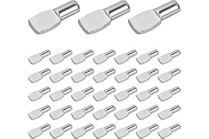 50 stycken hyllstöd, hyllhållare 5 mm, hyllkonsoler golvstöd, hyllhållare, hyllhållare, hyllhyllhylla, hyllpennor, för kökssk