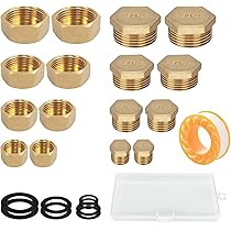 Blindstopfen 1/2 Zoll 2 Stück - Rohrverschluss Mit Dichtung