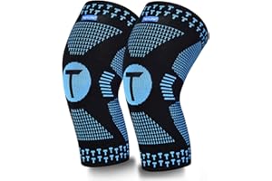 Teylam Lot de 2 genouillères médicales pour homme et femme pour déchirure du ménisque, arthrite, ACL, genouillère de compression pour basketball, volley-ball, yoga, course, jambe droite et gauche