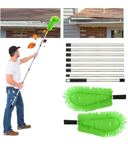 Pulitore Grondaie Telescopico 2.5m - Spazzola Allungabile Per Pulizia Sicura Da Terra - Foto 12