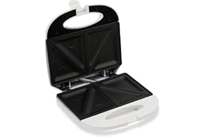 NYRA Electric Sandwich Maker 3 Layer Non-Stick Aluminium Sandwich Plate Toasted Sandwich Maker, Sandwich Toaster Press Machine 820w Make 2 Makes 2 Toasties in 4 Minutes (White)