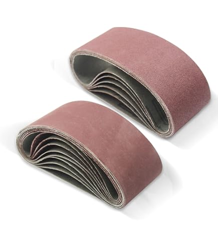 Lot De 3 Bandes Abrasives En Lin - Grain K80 - 2260 X 150 Mm - Pour Ponceuse à Bande - Ponçage Bois Et Métal