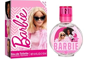 AIR-VAL INTERNATIONAL Barbie Children Eau de Toilette Natural Perfume Spray, Vegan and Dermatologically tested EDT Spray for Kids - Safe Daily Fragrance Gift, 30ml