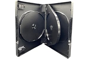 DRAGONTRADING Dragon Trading - Funda para DVD (10 unidades, 5 vías, 26 mm), color negro