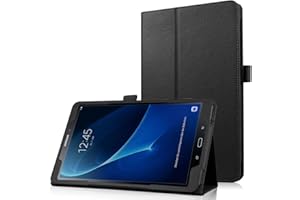 Sotefe® Etui Samsung Galaxy Tab A6 10.1'' Hülle - Flip Cover Case Schutzhülle Tasche Hülle für Samsung Galaxy Tab A 10.1 2016 SM-T580/T585 + Displayschutz + Bieröffner Flaschenöffner - Schwarz