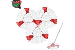 XIANGBIN 3 Pack Mop Replacement Heads Compatible with Vileda 2-in-1 Turbo Mop Head Replacement, Easy-to-Use Cleaning Refills for Efficient Floor Cleaning