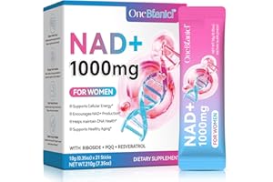 HUNELAER NAD Supplement, NAD Nicotinamide Riboside Resveratrol 1000mg for Women, High Purity NAD Supplement for Healthy Cellular Function, Supports NAD Levels Healthy Skin 10g (0.35oz) x 30 Sachet