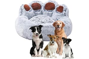 Cyhamse Canapé pour Chien,Canapé Moelleux antidérapant en Patte avec Coussin intérieur Amovible | Lits d'animaux pour animalerie, Salon, Chambre et Maison