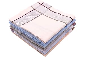 Transino Pañuelos Hombre 6 Pcs Pañuelo Algodon Pañuelos de Tela 40x40 cm Panuelos de Bolsillo Regalo para Hombres