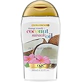 محلول OGX Extra Strength Damage Solution+ علاج زيت الشعر المخترق بزيت جوز الهند المعجزة، ترطيب إضافي، خشن، جاف