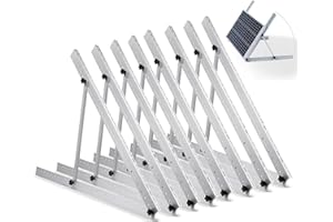 CAIRHORNCE 4 Paires Support Panneau Solaire, Pied de Panneau Solaire Orientable, Réglable de 0° à 90°, 45 Pouces Support Mural Panneau Solaire, Support Universel Pour Panneau Solaire 100W-600W Toit Plat Avec