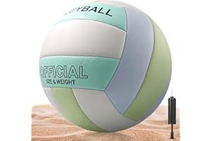 VAILEAL Volleyball: Offizielle Größe 5, Volleyball-Set Mit Aufblasgerät weiche PU-Volleybälle, Volleyball für drinnen und draußen Sporttraining, Strand-Sandspiel, Spielen für Teenager, Erwachsene, Anfänger