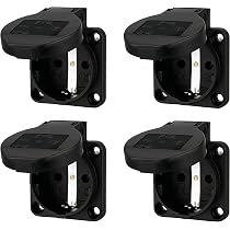 4er Pack Unterputz-Steckdose IP54 – 50x50 Mm, Spritzwassergeschützt, Für Innen & Außen