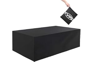 TVIRRD Abdeckung Gartenmöbel, Abdeckhaube Schutzhülle Abdeckplane für Gartenmöbel,rechteckige Sitzgarnituren, Gartentische und Möbelsets,wasserdichte Atmungsaktives 420D Oxford 242x162x100 cm