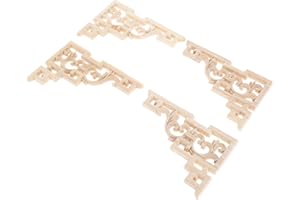 MUXSAM 8pcs Retroschnitzereien Europäische Schnitzereien Holzschnitzereien für Möbelfüße Schränke,15 * 10cm