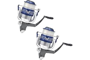 GENERICO Kit 2 Mulinelli surfcasting Vigor Power 70 linea effe - Mulinello pesca con filo da pesca 0.35 - Mulinello surfcasting mare Corpo e Bobina in grafite e manovella in metallo - Gear Ratio 3, 9:1