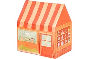 Baroni Toys Tienda de Juegos para Niños 3 4 5 6 7 Años, Casa de Juegos, Bolsa de Transporte, Tienda de Juguete para Interiores y Exteriores, Casa para Niños, Juegos para Niños, 100x70x110 cm