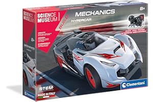 Clementoni- Science Museum Mechanics Hypercar Kit for Kids & Adults: Build Your Own Racing Car (8 Years+)