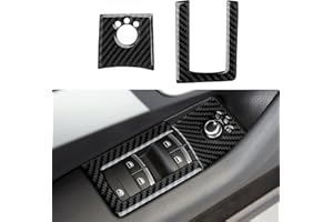 OYDDL 2PCS Carbonfiber Fensterschalter Aufkleber Panel Cover Trim Kompatibel mit Audi A3 Sportback(2004-2012) /S3 Sportback (2088-2012) RS3 Sportback(2011-2012) Innenraum Zubehör (A)