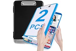 2 PCS-A4-Clipboard-Storage-Waterproof-Clip-Boards-Cover-Folder, BauTangLe Lovely Coloured Strong A4 Clipboard Cover with Separate Pen Holder, Keep All in One Place Ready for Working