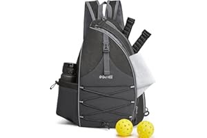 G4Free Bolsa de Pickleball, Mochila para Pickleball para Mujeres y Hombres, Bandolera Ajustable con Bolsa Impermeable/Gancho para Valla