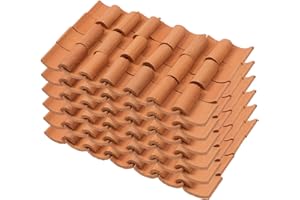 Toyvian 120 Pezzi Mini Tegole Per Micro Paesaggi Accessori Per Casa Delle Bambole Di Coppi in Argilla Per Costruzione Fai-Da-Te E Decorazioni Di Scena