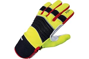 SEIZ Mechanic 800185 Universeller Handschuh für Rettungskräfte, Gr. 9, Gelb/Schwarz/Rot/Grau