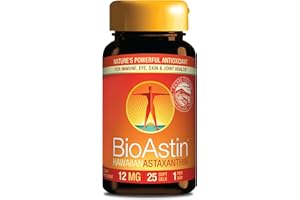 NUTREX BioAstin Hawaiian Astaxanthin - 25 ct - 12mg Original High Potency One Per Day Formula - Supports Joint, Skin, Eye Health Naturally - A Super-Antioxidant Grown in Hawaii