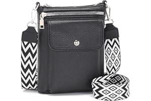 Atgbiem Handy Umhängetasche Damen klein Handytasche Zum Umhängen Kleine Handtasche Damen Crossbody Bag Damen Schwarz