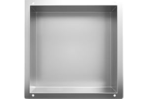 Bernkot Wandnische Wandnische Edelstahl 30 x 30 x 10 cm Duschnische Randlos Keine Fliese benötigt