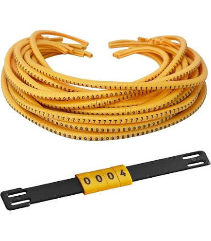 100 Stück Kabelmarker-Set – Zahlenröhrchen Für Kabel, 2,5 Mm², Farbig Codiert, Clip-on Design