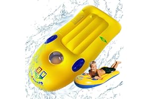 ‎ZEYOU ZeYou Bodyboard Inflatable Swimming Board, Surfboard Bodyboard, Inflatable Bodyboard with Handles, Air Mattress Children, Pool Float, Swimming Aid Inflatable, Portable, for Beach Swimming Pool, 119 x