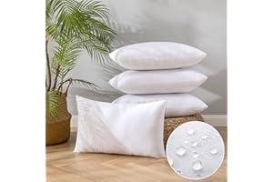 EMEMA Coussins de Garnissage Imperméable Extérieur Oreiller à Recouvrir Rectangulaire Décoration de Canapé pour Coucher Reposer à Jardin Sofa Chambre Balcon 30X50 cm Lot de 4
