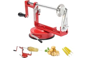 KYAOAYO Manuelle Spiral Kartoffelschneider，Kartoffel-Spiralschäler，gedrehter Kartoffelschneider， für den Haushalt und die Küche für Kartoffeln,Tornado Chips