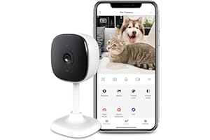 NGTeco 2K Indoor Security Camera, Home Cam with Motion Detection, Night Vision, Privacy Shield for Dog, Cat, Baby, Plug-in 3MP HD Small WiFi Cam Compatible with Alexa, Google，NG-C1220