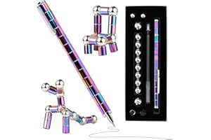 ZYNXEL Penna Antistress Magnetica Fidget Pen - Penna Multifunzione per Scrittura e Gioco per Adulti e Ragazzi, con Stilo Touch (Ideale per Ufficio, Regalo)