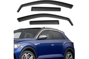 ACLONG Black Wind Deflectors, Rain Guards Window Visor Compatible with Volkwagen T-Roc 2017-2024, in-Channel Side Shatterproof Sun Visor, Window Deflectors, 4-Piece of Set