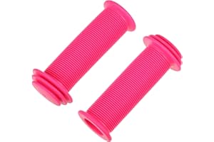 sdhiiolp Bike Handlebar Grips 2pcs, Children's Bike Handlebars BMX/MTB Mountain Bike Grips Scooter Handle Grips Non-Slip Rubber 10cm Length Pink