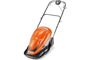 Flymo EasiGlide 360 Hover Collect - Cortacésped con Motor de 2000 W, Ancho de Corte de 36 cm, Caja de césped de 26 litros, se pliega Plano, Cable de 10 m, Naranja y Gris