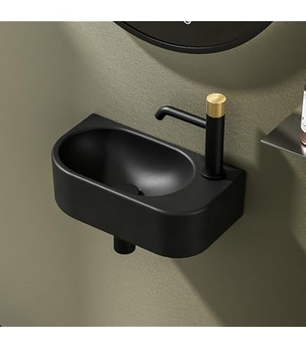 Modulo Badkamermeubel Met Wastafel | 60 Cm Mat Zwart Greeploos Front Solid Surface 1 Lade 124004