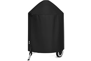 Unicook Kettle BBQ Cover 57cm for Weber, Round Charcoal Barbecue Cover Waterproof Heavy Duty, Compatible with Weber 22 Inch / 57cm Charcoal Grill & Master Touch, Ø70cm x 96cm