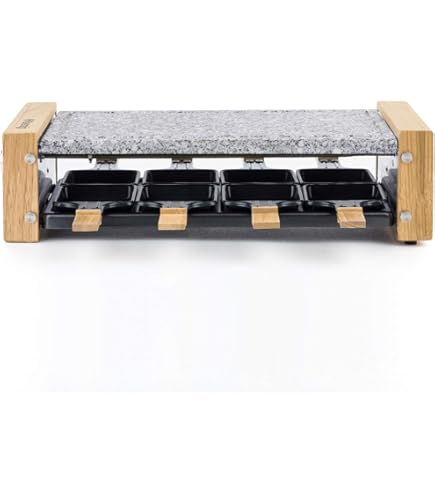 Küchenprofi Raclette Hot Stone Duo für 2 Personen schwarz