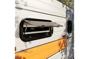 Farosun Wohnwagen Fenster 70x30 cm, E13, Ausstellfenster für Wohnmobil und Caravan mit integriertem Insektenschutz, Sonnenschutz, Seitenfenster für Camper, 4 mm temperiertes Glas, UV-beständig