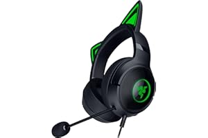Razer Kraken Kitty V2 - Casque Filaire RGB avec Oreilles de Chat (Eclairage Réactif Stream, Micro Cardioïde HyperClear, Transducteurs Triforce 40mm, Son Surround 7.1) Noir