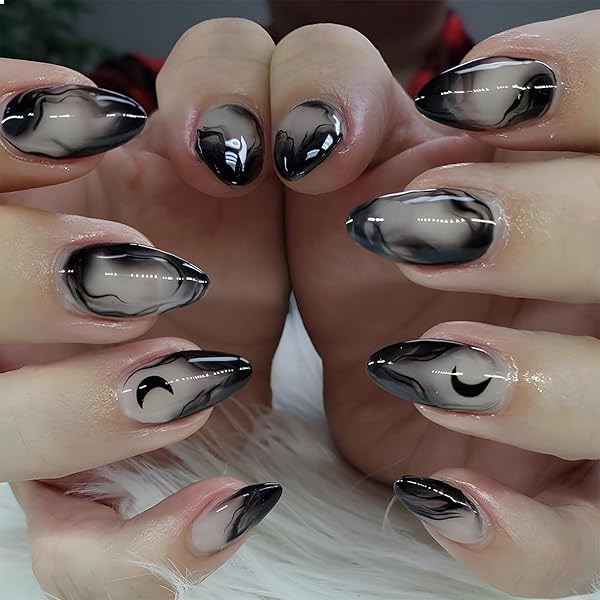24 Stück Press On Nails In Entenform – Französische Spitze Mit Glitzer, Kurze Künstliche Nägel Für Frauen | DIY Maniküre