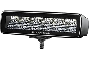 HELLA 1FB 358 176-201 LED-Faro di profondità, Black Magic Mini Lightbar 6.2", 12/24V, Montaggio, esterno, Illuminazione campo vicino, Cavo 800mm, Spina estremità del cavo aperta