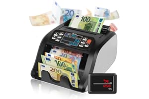 Jubula MV-300 Geldzählmaschine für gemischte Geldscheine | UV/MG/MT/IR/DD usw. | Sicher | Exakt | EUR USD GBP | Banknotenzähler | Geldzähler | Banknotenzählmaschine | Geldscheinzähler