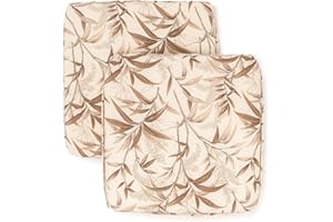 PARAMAISON Cuscini Coprisedia Shabby Chic Ulivo, Set da 2 pezzi, Imbottito, con Fascia Elastica, Sfoderabile, 40x40 cm, Vari Colori