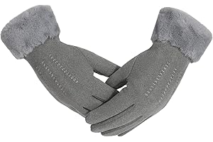 TAGVO Guantes Mujer Invierno Gruesos Forrados Termicos a Prueba de Viento Movil Tactil Guantes Guantes de Invierno para Moto Corriendo Esquí