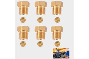FADBUDS Juego de 6 chorro Boquilla de Chorro Gas Propano GLP, Inyectores Cocina Gas Butano Conversión Repuesto Universales para Quemadores Horno Rosca M6 x 0,75